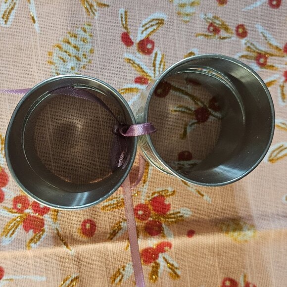 Very Vintage 70s-80s Selangor Pewter Co. Napkin Rings Set of 4 - Picture 4 of 11